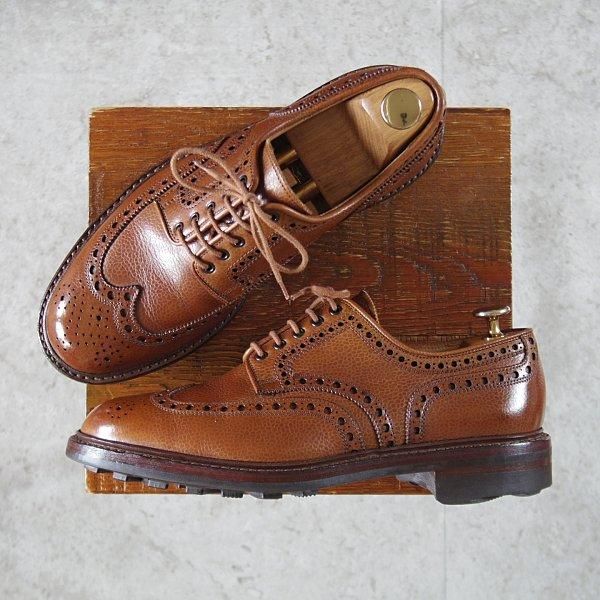 美品★クロケット&ジョーンズ 6E【定価￥119,900-★リッジウェイソール/BANGOR/365ラスト】フルブローグ/茶/Crockett&Jones★m083