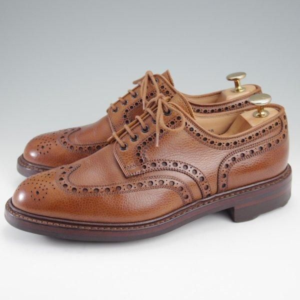 美品★クロケット&ジョーンズ 6E【定価￥119,900-★リッジウェイソール/BANGOR/365ラスト】フルブローグ/茶/Crockett&Jones★m083
