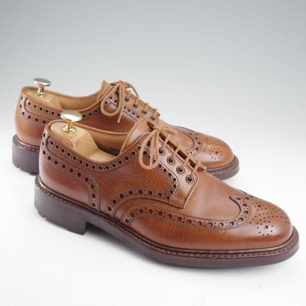 美品★クロケット&ジョーンズ 6E【定価￥119,900-★リッジウェイソール/BANGOR/365ラスト】フルブローグ/茶/Crockett&Jones★m083