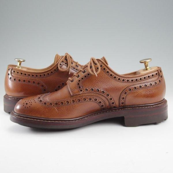 美品★クロケット&ジョーンズ 6E【定価￥119,900-★リッジウェイソール/BANGOR/365ラスト】フルブローグ/茶/Crockett&Jones★m083