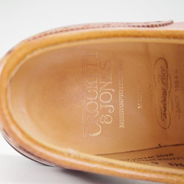 美品★クロケット&ジョーンズ 6E【定価￥119,900-★リッジウェイソール/BANGOR/365ラスト】フルブローグ/茶/Crockett&Jones★m083
