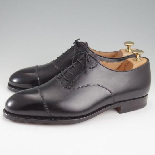 未使用★クロケット&ジョーンズ 7.5E【ハンドグレードライン★WHITEHALL/ストレートチップ】330ラスト/カーフ/黒/Crockett&Jones★m085