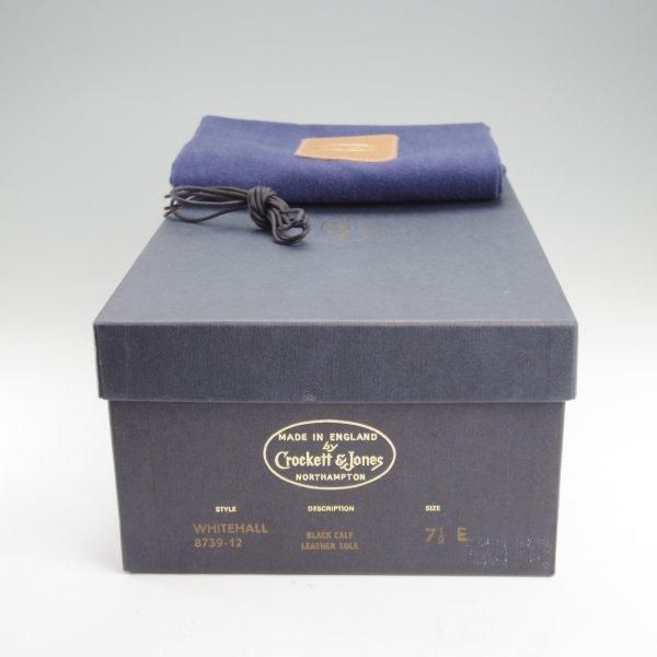 未使用★クロケット&ジョーンズ 7.5E【ハンドグレードライン★WHITEHALL/ストレートチップ】330ラスト/カーフ/黒/Crockett&Jones★m085