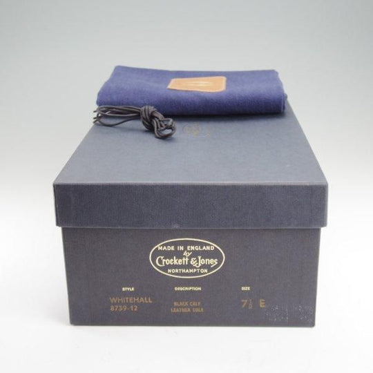 未使用★クロケット&ジョーンズ 7.5E【ハンドグレードライン★WHITEHALL/ストレートチップ】330ラスト/カーフ/黒/Crockett&Jones★m085