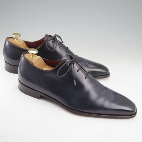 美品★(スペイン製)マグナーニ・セレクション SIZE 40【最上級ライン★ボロネーゼ製法/ホールカット】紺/マグナムカーフ/MAGNANNI★m086