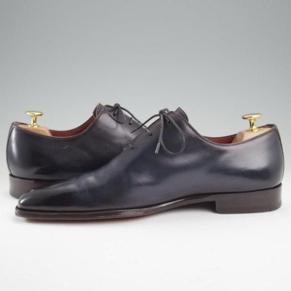 美品★(スペイン製)マグナーニ・セレクション SIZE 40【最上級ライン★ボロネーゼ製法/ホールカット】紺/マグナムカーフ/MAGNANNI★m086