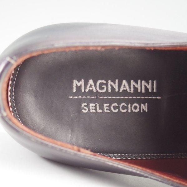美品★(スペイン製)マグナーニ・セレクション SIZE 40【最上級ライン★ボロネーゼ製法/ホールカット】紺/マグナムカーフ/MAGNANNI★m086