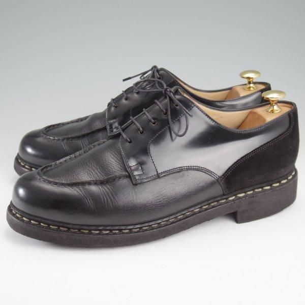 極上★パラブーツ SIZE 8.5【モデル定価￥96,800-★クレイジーパターンのCHAMBORD/シャンボード】Uチップ/黒/Paraboot★m093