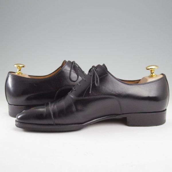 極上★(伊)エンツォ・ボナフェ SIZE 5.5【定価10万円以上★ストレートチップ/黒】カーフ/メンズ/Enzo Bonafe★m099