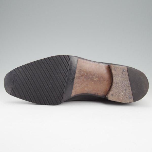 極上★(伊)エンツォ・ボナフェ SIZE 5.5【定価10万円以上★ストレートチップ/黒】カーフ/メンズ/Enzo Bonafe★m099