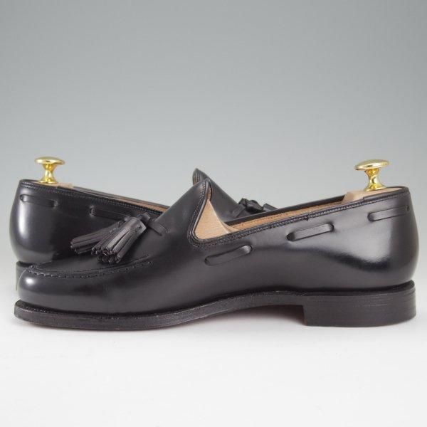 美品★クロケット&ジョーンズ 6E【現行定価10万円以上★バーニーズNY別注/NASH 2】376ラスト/タッセルローファー/黒/Crockett&Jones★m109
