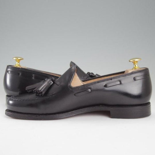 美品★クロケット&ジョーンズ 6E【現行定価10万円以上★バーニーズNY別注/NASH 2】376ラスト/タッセルローファー/黒/Crockett&Jones★m109