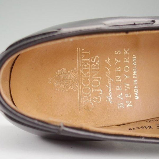 美品★クロケット&ジョーンズ 6E【現行定価10万円以上★バーニーズNY別注/NASH 2】376ラスト/タッセルローファー/黒/Crockett&Jones★m109