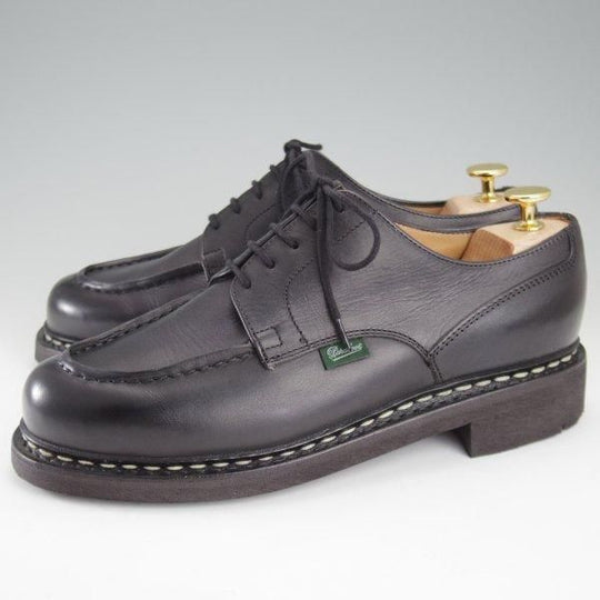 極美品★パラブーツ SIZE 6.5【定価￥96,800-★シャンボード/CHAMBORD】リスレザー/TEXソール/Uチップ/NOIR/黒/メンズ/Paraboot★m110