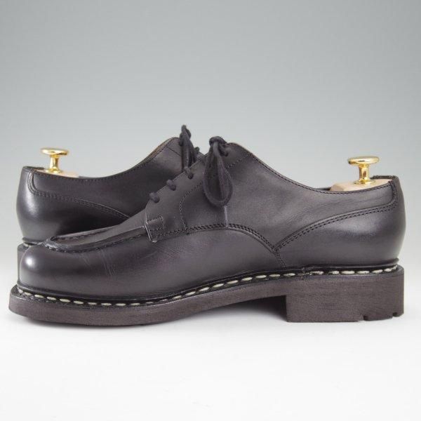 極美品★パラブーツ SIZE 6.5【定価￥96,800-★シャンボード/CHAMBORD】リスレザー/TEXソール/Uチップ/NOIR/黒/メンズ/Paraboot★m110