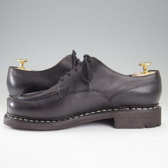 極美品★パラブーツ SIZE 6.5【定価￥96,800-★シャンボード/CHAMBORD】リスレザー/TEXソール/Uチップ/NOIR/黒/メンズ/Paraboot★m110