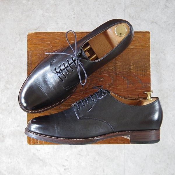 極上★forme/フォルメ SIZE 4.5(24.5cm程度)【定価￥77,000-★グッドイヤーウェルテッド製法/fm-100】プレーントゥ/カーフ/黒★m111