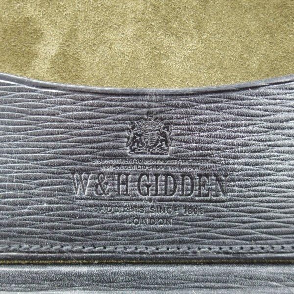 未使用★(英)W&H GIDDEN【極希少なデッドストック品★流線型押しブライドルレザー/アタッシュケース】ビジネス/バッグ/黒/WHギデン★N5949