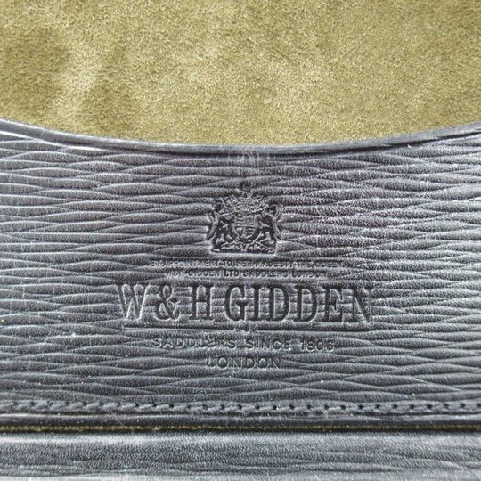 未使用★(英)W&H GIDDEN【極希少なデッドストック品★流線型押しブライドルレザー/アタッシュケース】ビジネス/バッグ/黒/WHギデン★N5949