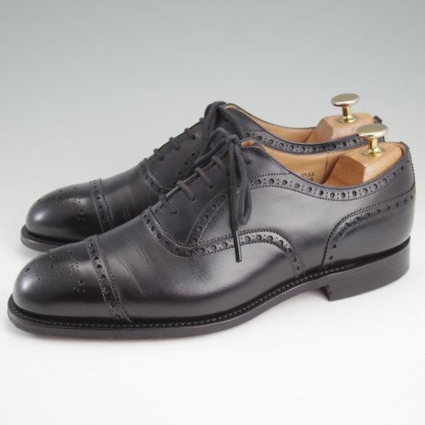 極上★チャーチ 65G/UK6.5【定価￥176,000-★ディプロマット/DIPLOMAT】173ラスト/セミブローグ/カーフ/黒/メンズ/Church's★m115