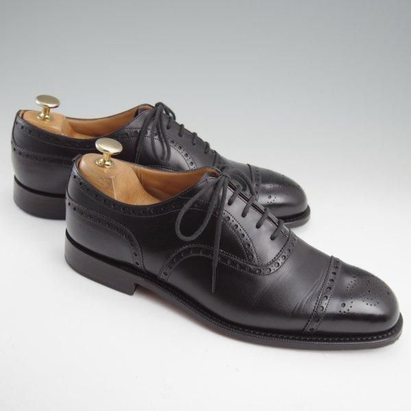極上★チャーチ 65G/UK6.5【定価￥176,000-★ディプロマット/DIPLOMAT】173ラスト/セミブローグ/カーフ/黒/メンズ/Church's★m115