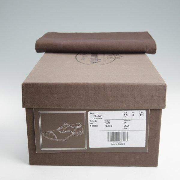 極上★チャーチ 65G/UK6.5【定価￥176,000-★ディプロマット/DIPLOMAT】173ラスト/セミブローグ/カーフ/黒/メンズ/Church's★m115