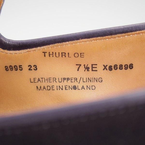 極上★クロケット&ジョーンズ 7.5E【現行定価10万円以上★EDIFICE別注/ローファー/THURLOE】302ラスト/スエード/紺/Crockett&Jones★m118