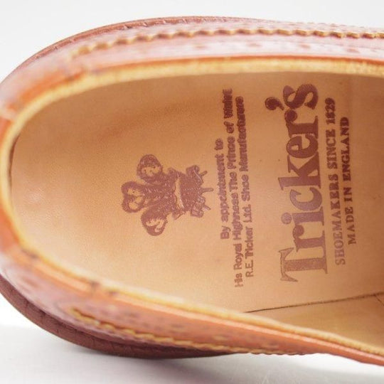 美品★トリッカーズ SIZE 5.5【定価￥121,000-★BOURTON/バートン/マロンアンティーク】カントリーシューズ/短靴/茶/Tricker's★m123