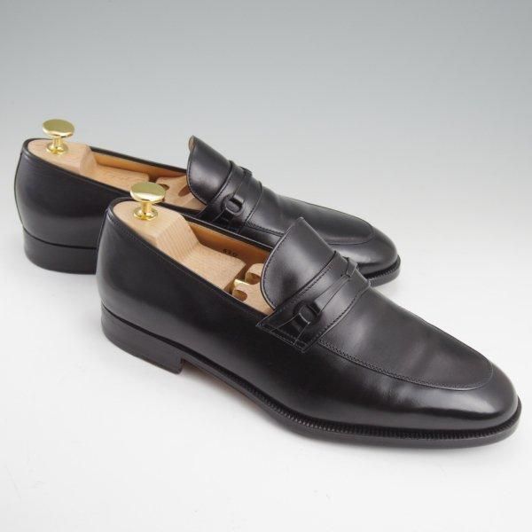 極上★(伊)タニノクリスチー SIZE 6.5【定価￥157,500-★ビットローファー/620】スリッポン/ボックスカーフ/黒/TANINO CRISCI★m124