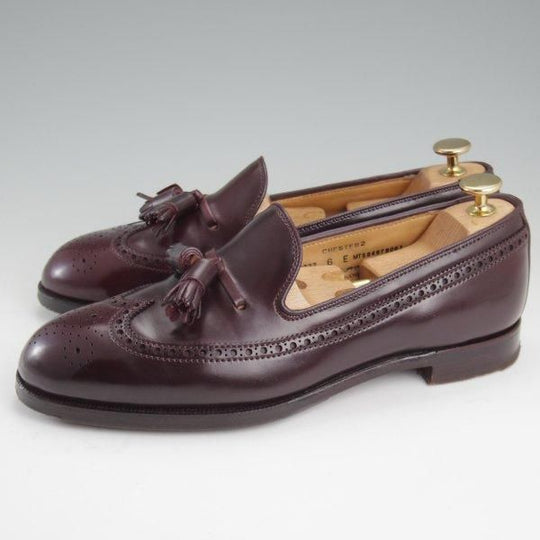 極上★クロケット&ジョーンズ 6E【現行定価20万円程度★コードバン/CHESTER 2】375ラスト/タッセルローファー/赤茶/Crockett&Jones★m125