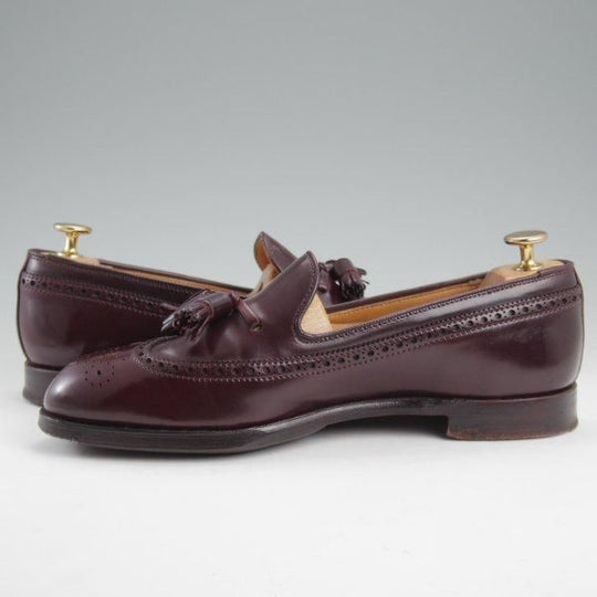 極上★クロケット&ジョーンズ 6E【現行定価20万円程度★コードバン/CHESTER 2】375ラスト/タッセルローファー/赤茶/Crockett&Jones★m125