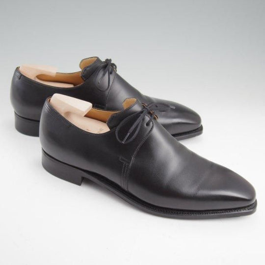 極美品★(仏)Corthay/コルテ SIZE 6.5【現行定価￥253,000-★純正シューツリー付き/Arca/アルカ】プレーントゥ/Vフロント/カーフ/黒★m127