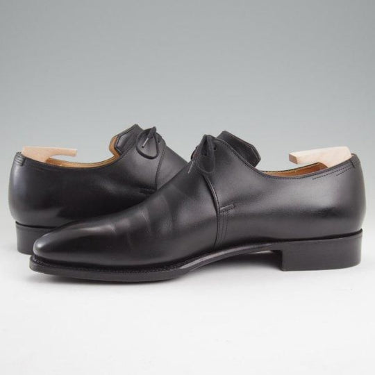 極美品★(仏)Corthay/コルテ SIZE 6.5【現行定価￥253,000-★純正シューツリー付き/Arca/アルカ】プレーントゥ/Vフロント/カーフ/黒★m127