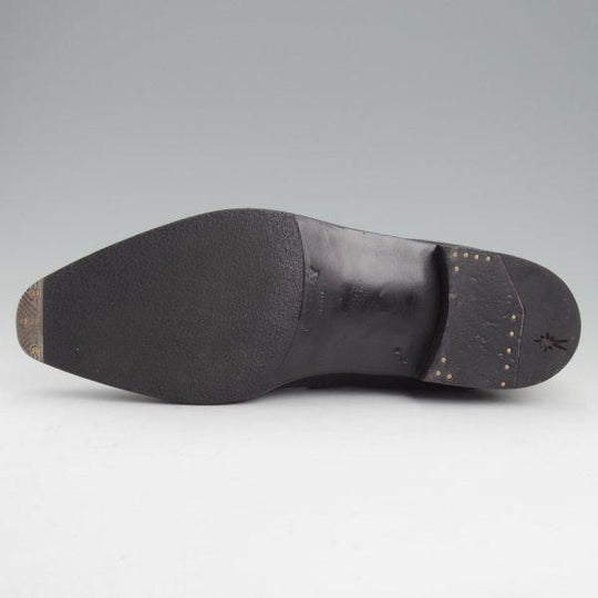 極美品★(仏)Corthay/コルテ SIZE 6.5【現行定価￥253,000-★純正シューツリー付き/Arca/アルカ】プレーントゥ/Vフロント/カーフ/黒★m127