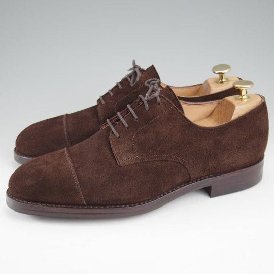 未使用★クロケット&ジョーンズ UK7.5【ダイナイトソール仕様★ロイドフットウェア別注/BROMLEY】ストレートチップ/スエード/濃茶★m131