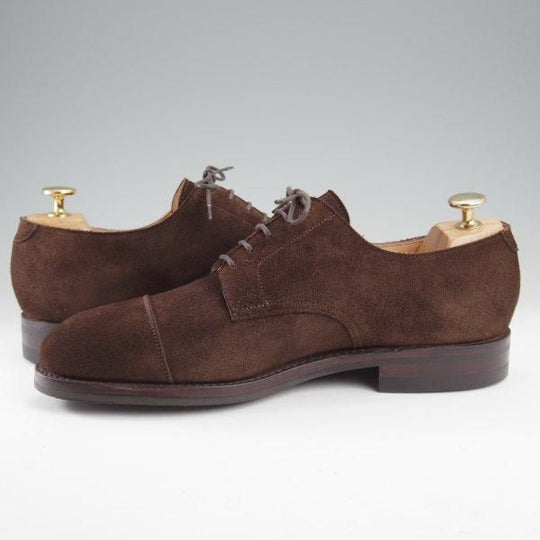 未使用★クロケット&ジョーンズ UK7.5【ダイナイトソール仕様★ロイドフットウェア別注/BROMLEY】ストレートチップ/スエード/濃茶★m131