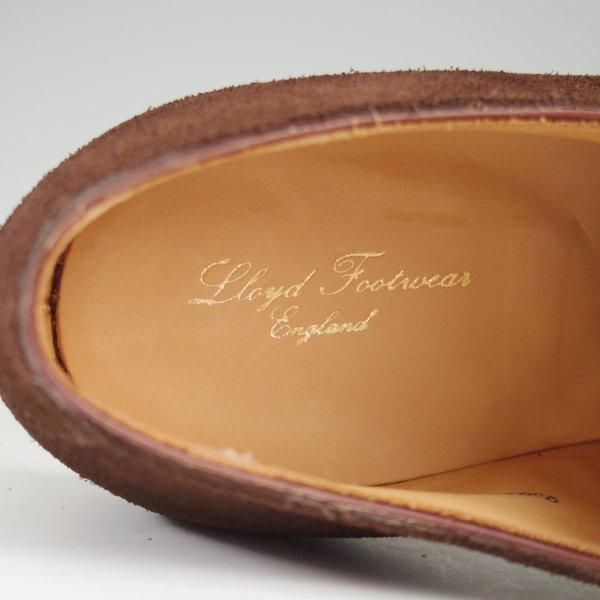 未使用★クロケット&ジョーンズ UK7.5【ダイナイトソール仕様★ロイドフットウェア別注/BROMLEY】ストレートチップ/スエード/濃茶★m131