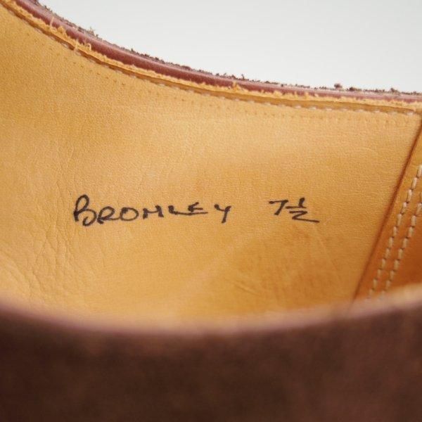 未使用★クロケット&ジョーンズ UK7.5【ダイナイトソール仕様★ロイドフットウェア別注/BROMLEY】ストレートチップ/スエード/濃茶★m131