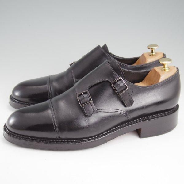 美品★ジョンロブ 10E【定価￥237,600-★WILLIAM New Standard/ウィリアムNS】0015ラスト/ダブルモンク/カーフ/黒/JOHN LOBB★m139