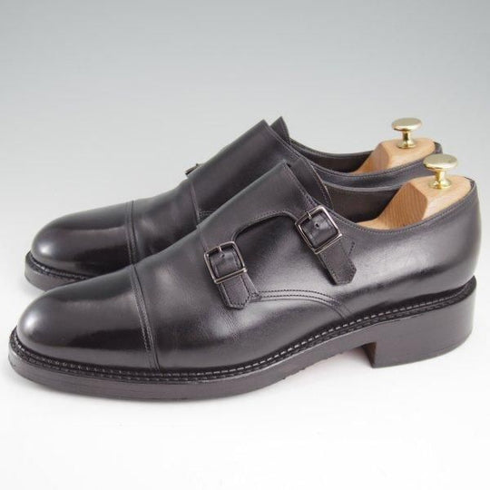 美品★ジョンロブ 10E【定価￥237,600-★WILLIAM New Standard/ウィリアムNS】0015ラスト/ダブルモンク/カーフ/黒/JOHN LOBB★m139