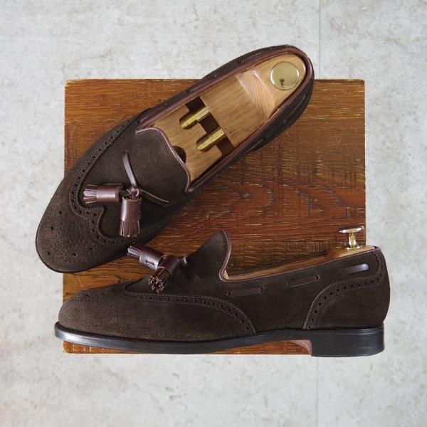 極上★クロケット&ジョーンズ 6E【モデル定価￥112,200-★キャベンデッシュ3同型/375ラスト】LICHFIELD 2/タッセルローファー/濃茶★m141