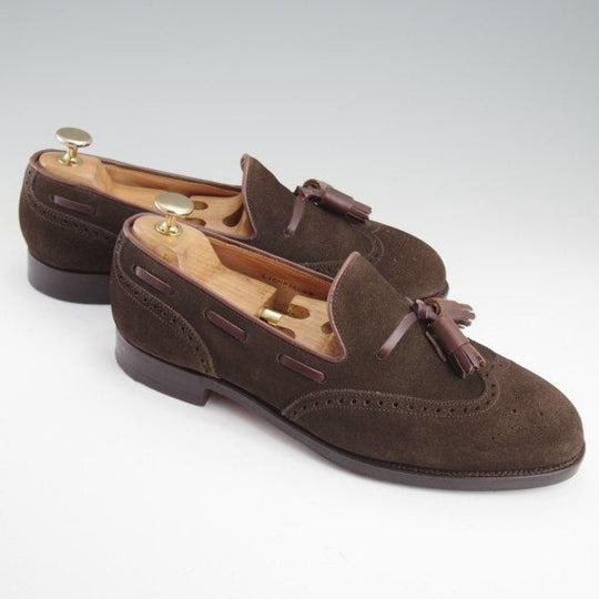 極上★クロケット&ジョーンズ 6E【モデル定価￥112,200-★キャベンデッシュ3同型/375ラスト】LICHFIELD 2/タッセルローファー/濃茶★m141