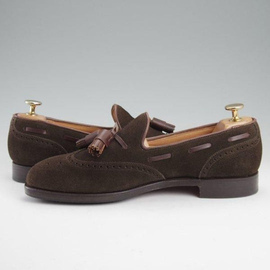 極上★クロケット&ジョーンズ 6E【モデル定価￥112,200-★キャベンデッシュ3同型/375ラスト】LICHFIELD 2/タッセルローファー/濃茶★m141