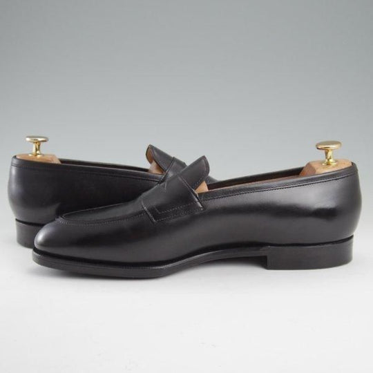 極美品★エドワードグリーン 8E【定価￥217,800-★ピカデリー/PICCADILLY】184ラスト/コインローファー/カーフ/黒/EDWARD GREEN★m142
