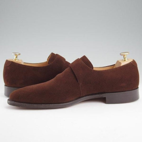 極美品★チャーチ 85F/UK8.5【★モンクストラップ/LISBON】136ラスト/スエード/濃茶/メンズ/Church's★m144