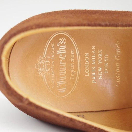 極美品★チャーチ 85F/UK8.5【★モンクストラップ/LISBON】136ラスト/スエード/濃茶/メンズ/Church's★m144