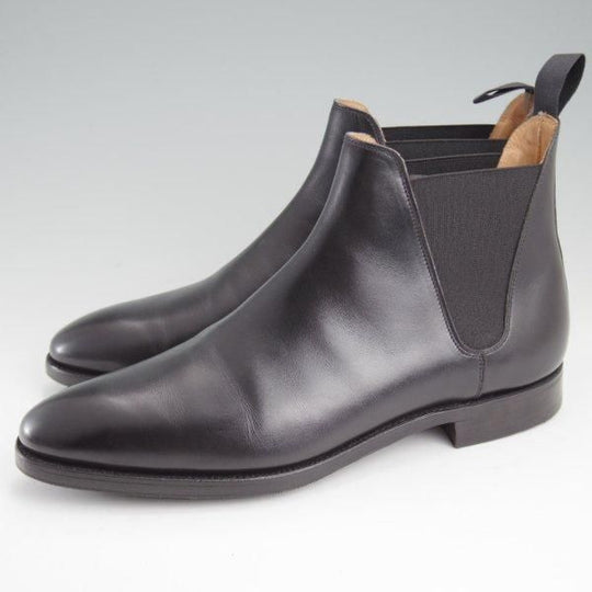 極美品★クロケット&ジョーンズ 7.5E【定価￥148,500-★サイドゴアブーツ/CHELSEA 8】チェルシー/カーフ/黒/メンズ/Crockett&Jones★m145