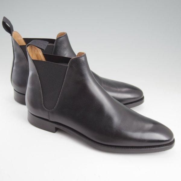 極美品★クロケット&ジョーンズ 7.5E【定価￥148,500-★サイドゴアブーツ/CHELSEA 8】チェルシー/カーフ/黒/メンズ/Crockett&Jones★m145