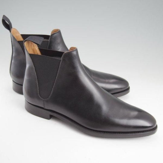 極美品★クロケット&ジョーンズ 7.5E【定価￥148,500-★サイドゴアブーツ/CHELSEA 8】チェルシー/カーフ/黒/メンズ/Crockett&Jones★m145