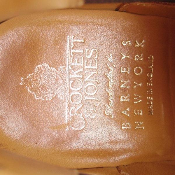 美品★クロケット&ジョーンズ 6.5E【現行定価10万円以上★ダイナイトソール/バーニーズNY別注】318ラスト/サイドゴアブーツ/濃茶★m146